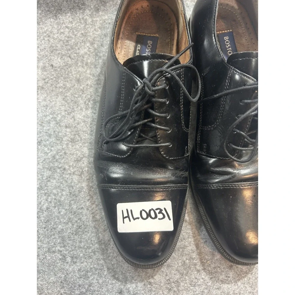 Bostonian Classics First Flex Oxford 9M Black Leather Cap Toe Dress Shoes